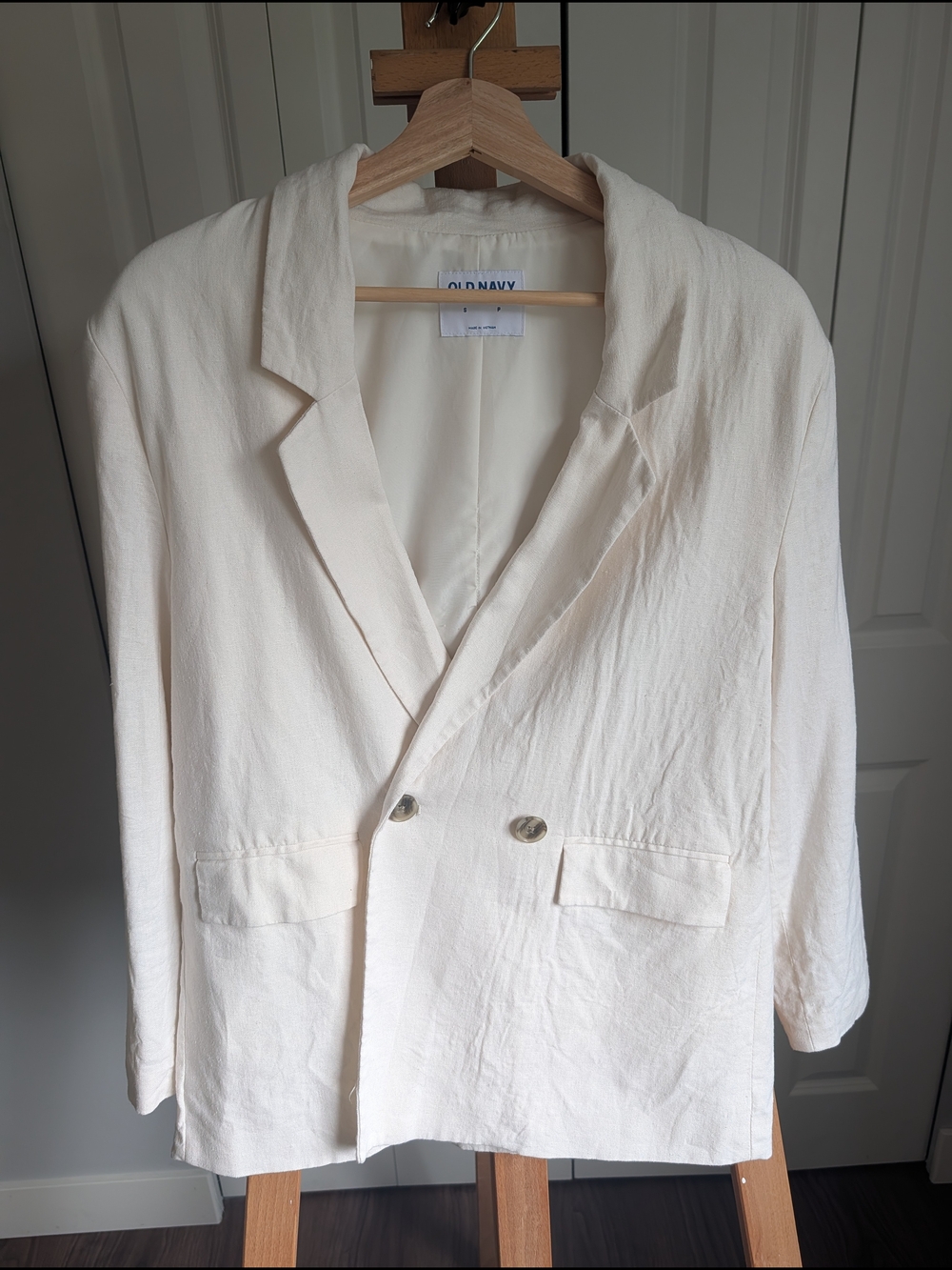 Cream Linen Blazer Lightweight Relaxed ⚓